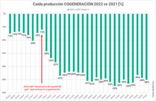 Caída cogeneración